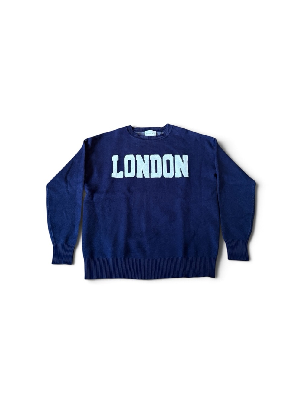 Woman’s Navy Oversized LONDON Sweater size Small - Picture 7 of 9